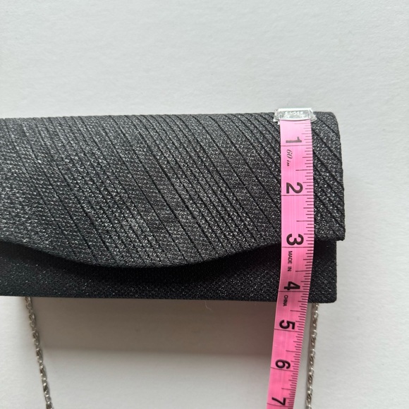 Sparkly Black Evening Shoulder Bag Or Clutch - Picture 8 of 9